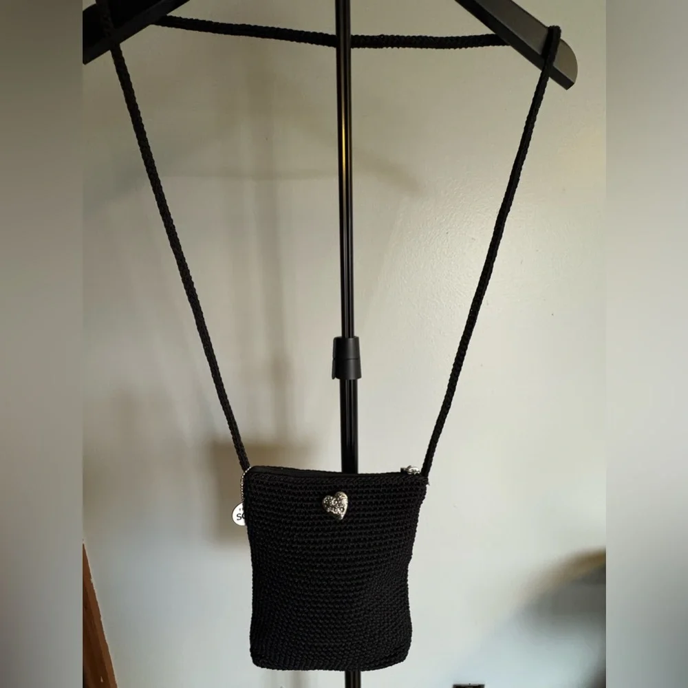 The Sak Black Crochet Crossbody Bag